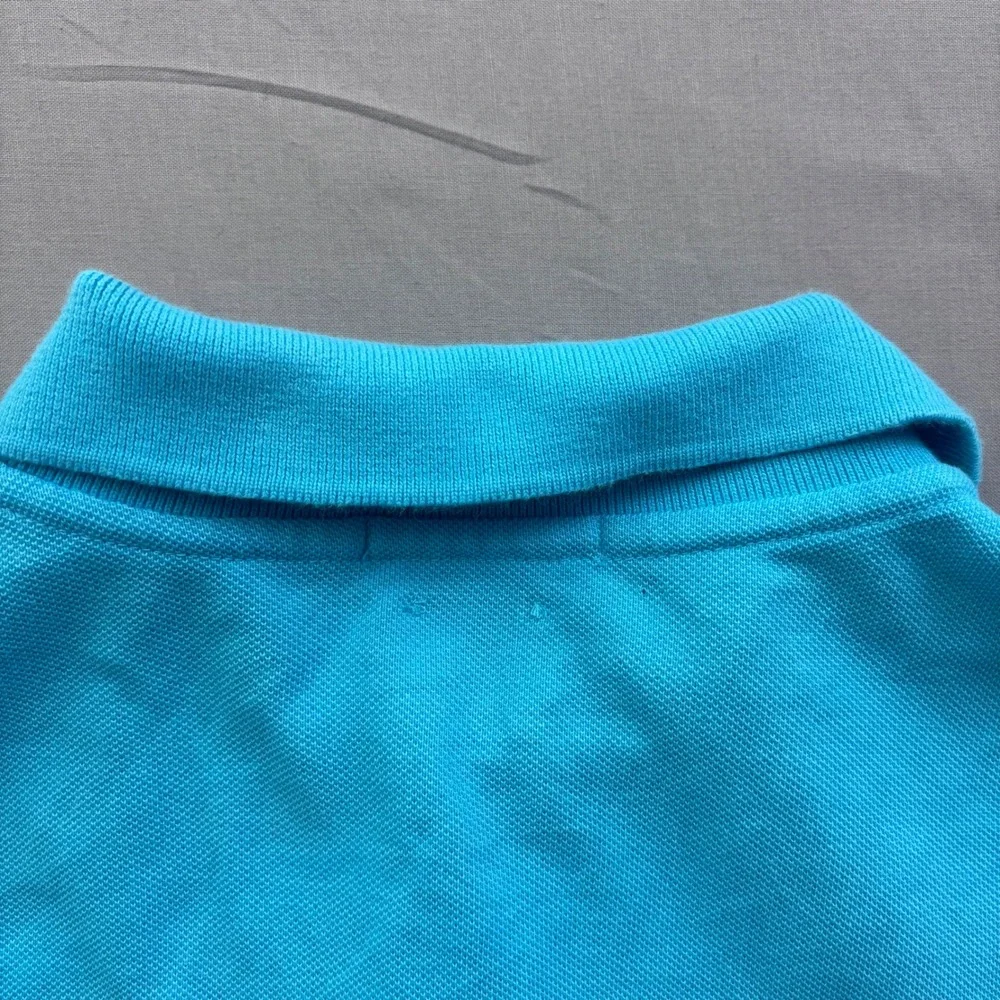 Polo Ralph Lauren Mens Classic Fit Polo Shirt Turquoise Blue Yellow Pony Size M